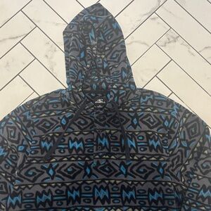 O'Neill Geometric Black and Blue Hoodie